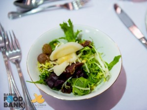 Delicious salad served for the first course